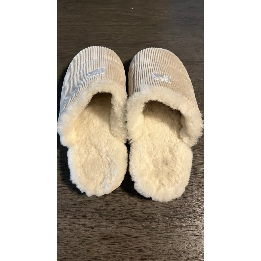 KITH X RUSSELL ATHLETIC CORDUROY SHERPA SLIPPER SLIDES - Picture 3 of 7